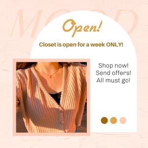 Open only for a week!!